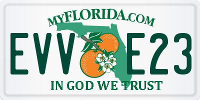 FL license plate EVVE23