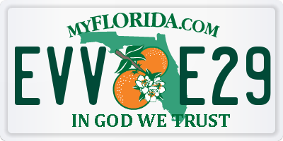 FL license plate EVVE29