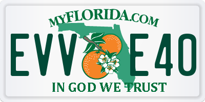 FL license plate EVVE40