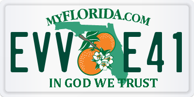 FL license plate EVVE41