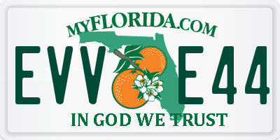 FL license plate EVVE44