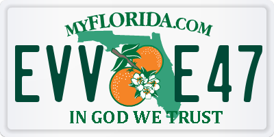 FL license plate EVVE47