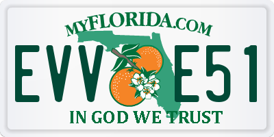 FL license plate EVVE51