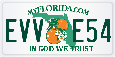FL license plate EVVE54