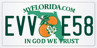FL license plate EVVE58