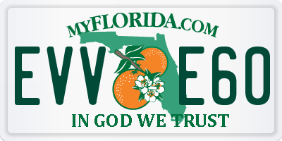 FL license plate EVVE60