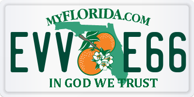 FL license plate EVVE66