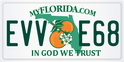 FL license plate EVVE68