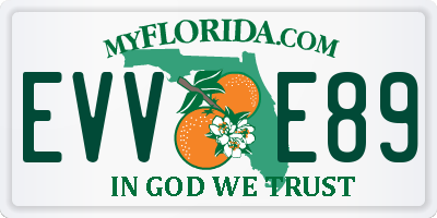 FL license plate EVVE89
