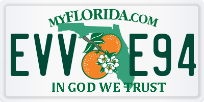 FL license plate EVVE94