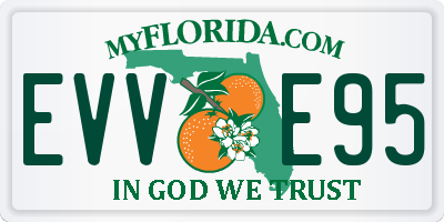 FL license plate EVVE95