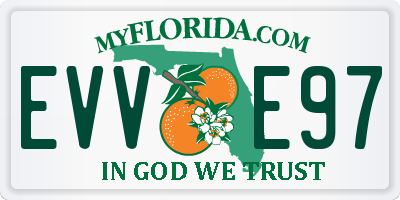 FL license plate EVVE97