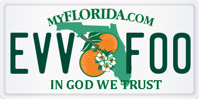 FL license plate EVVF00