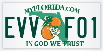 FL license plate EVVF01