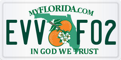 FL license plate EVVF02