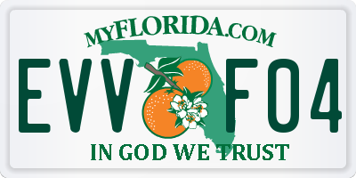 FL license plate EVVF04