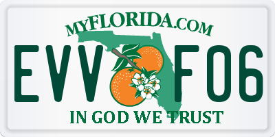 FL license plate EVVF06