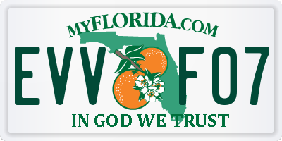 FL license plate EVVF07