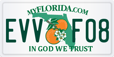 FL license plate EVVF08