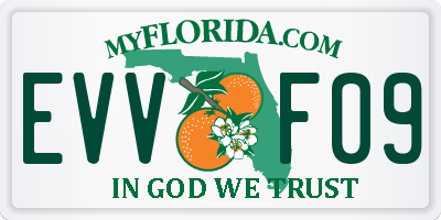 FL license plate EVVF09