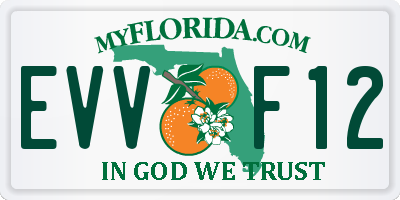 FL license plate EVVF12