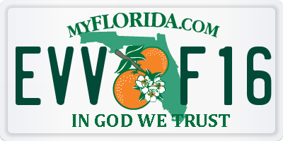 FL license plate EVVF16