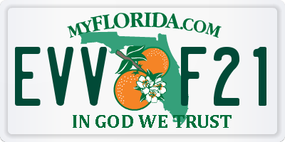 FL license plate EVVF21