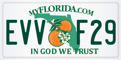 FL license plate EVVF29