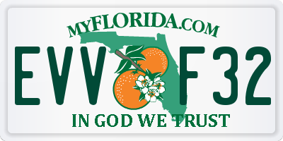 FL license plate EVVF32