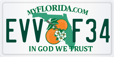 FL license plate EVVF34