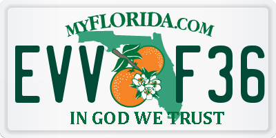 FL license plate EVVF36