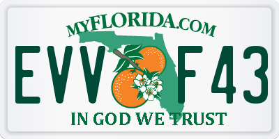 FL license plate EVVF43