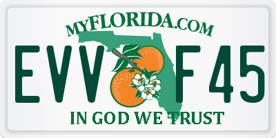 FL license plate EVVF45