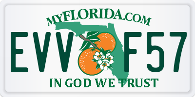 FL license plate EVVF57