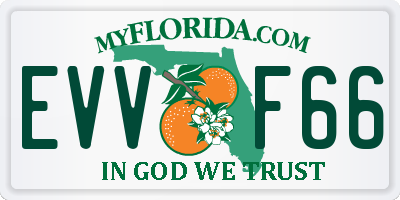 FL license plate EVVF66