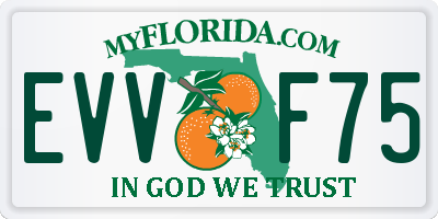 FL license plate EVVF75