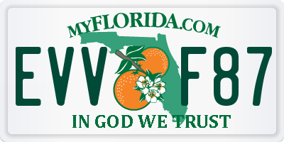 FL license plate EVVF87