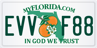 FL license plate EVVF88