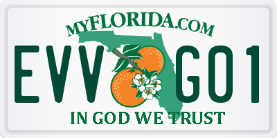 FL license plate EVVG01