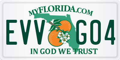 FL license plate EVVG04