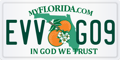 FL license plate EVVG09
