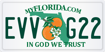 FL license plate EVVG22
