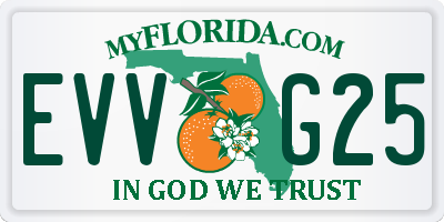 FL license plate EVVG25