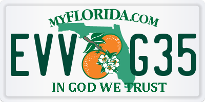 FL license plate EVVG35