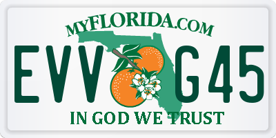 FL license plate EVVG45