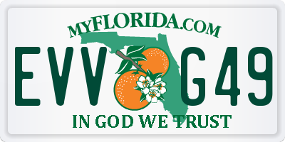 FL license plate EVVG49