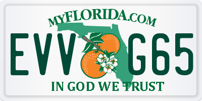 FL license plate EVVG65