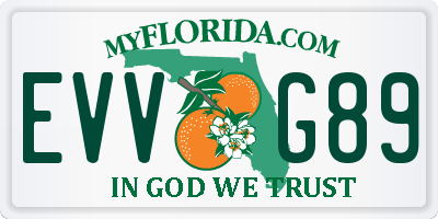 FL license plate EVVG89