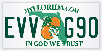 FL license plate EVVG90