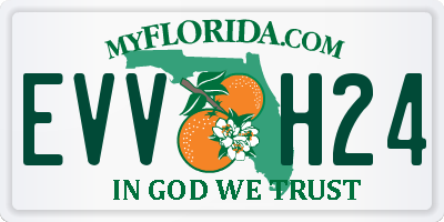 FL license plate EVVH24
